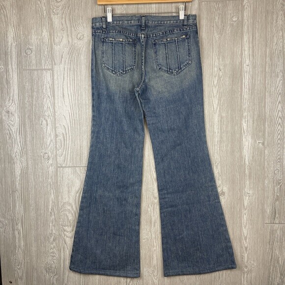 HABITUAL New York Lightly Distressed Bootcut Relaxed Fit Denim Jeans Womens Sz 6 - Picture 6 of 10